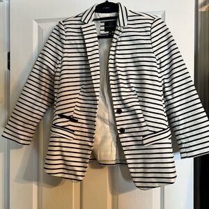 The Limited Blue and White Striped Blazer Nautical Size M